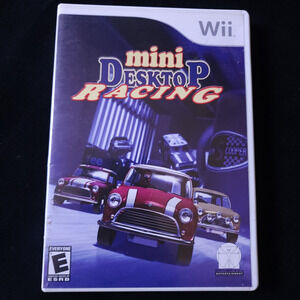 Mini Desktop Racing Nintendo Wii 2007 Complete Game w/ Manual Tested & Working